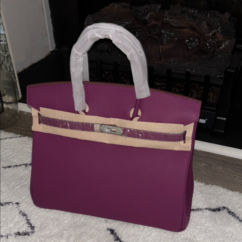 Purple genuine leather wirkin